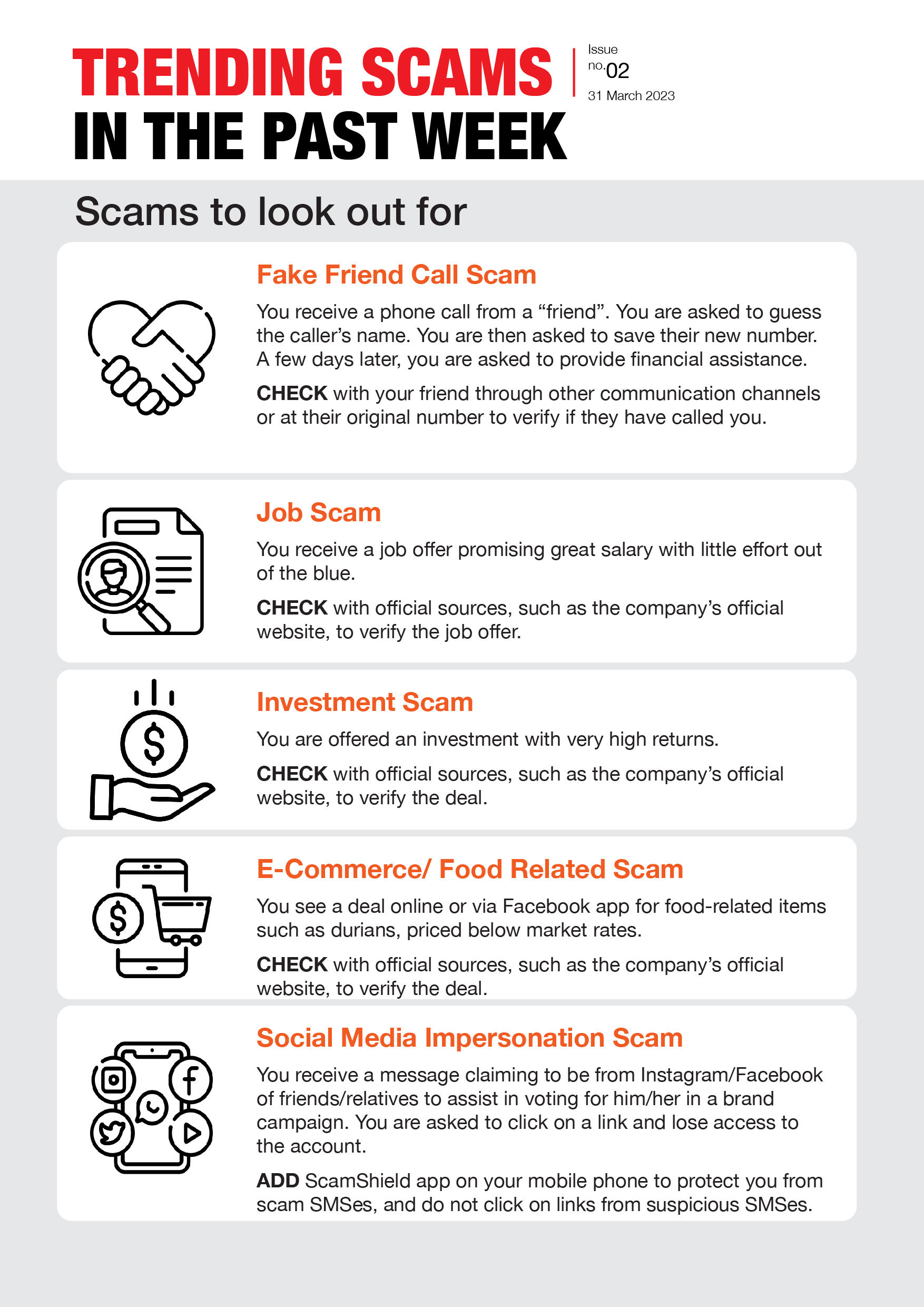 Weekly Bulletin Issue 2 - Scams to look out for