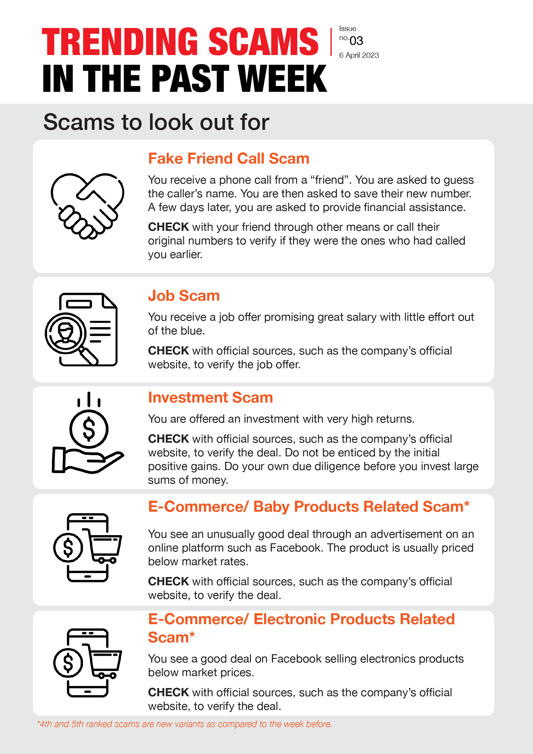 Weekly Bulletin Issue 3 - Scams to look out for