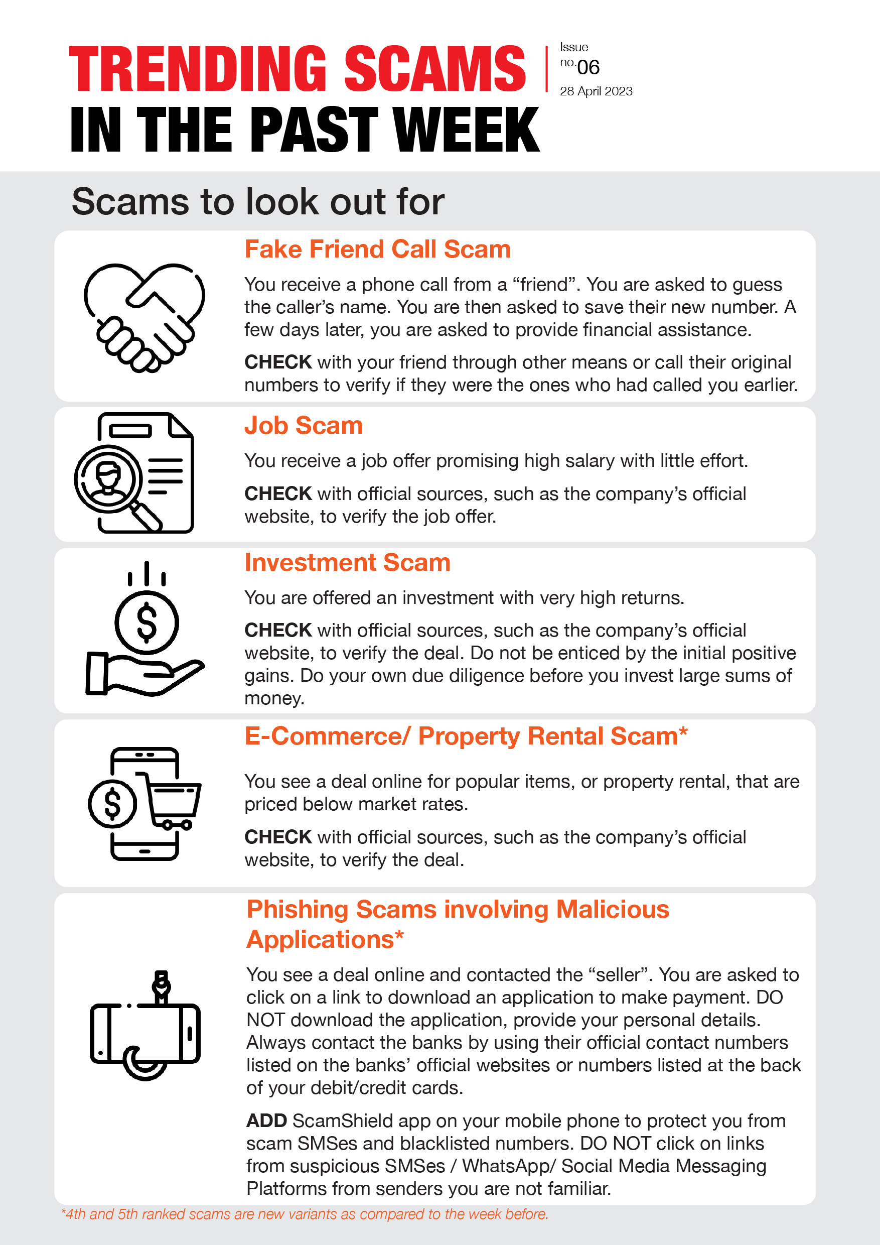 Weekly Bulletin Issue 6 - Scams to look out for