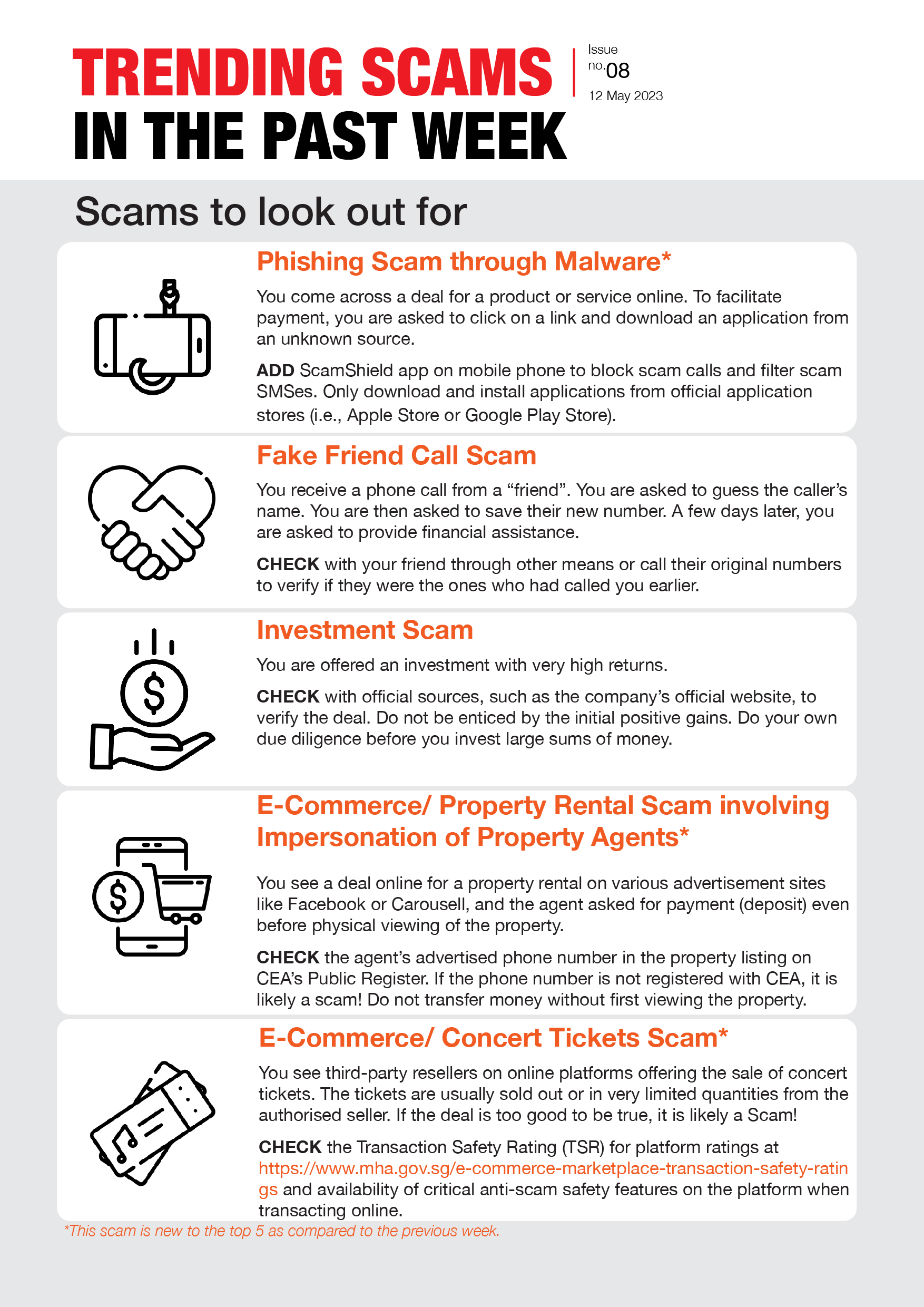 Weekly Bulletin Issue 8 - Scams to look out for
